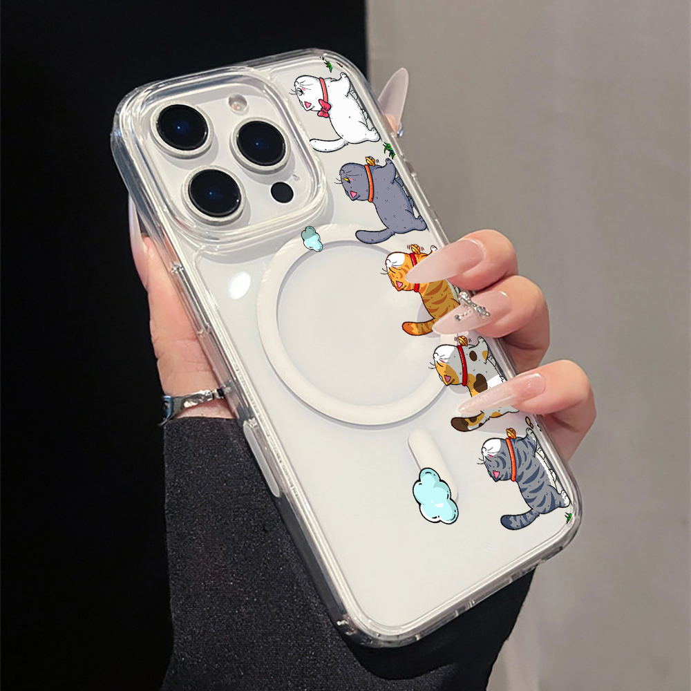 Cute Cartoon Cat Clear Phone C - огляд і ціна Apple Iphone 15